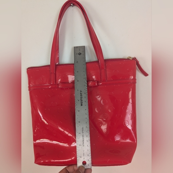 Kate Spade Camellia Street Polyvinyl Shiny Red Tote bag - Picture 3 of 14